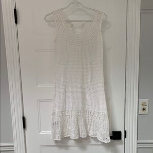 Elegant White Crochet Dress